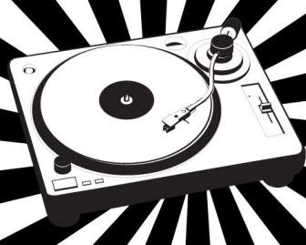 Music Turntable Vector