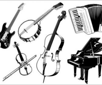 Musikinstrumente Die Klasse Vektor B