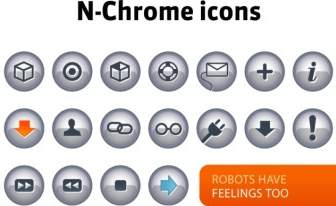 N Chrom Symbole Icons Pack