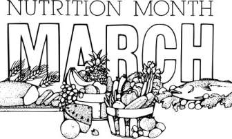 National Nutrition Mois Mars Images Clipart
