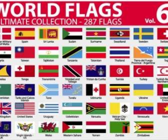 国または地域のフラグと地域の旗のベクトル