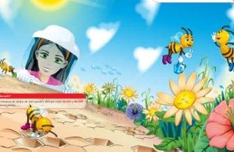 Nature Flowers Girl Insects Leaf Sky Free Vector