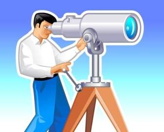 Navigator Looks Forward Through The Telescope