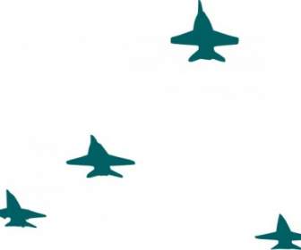Navy Planes Formation Clip Art