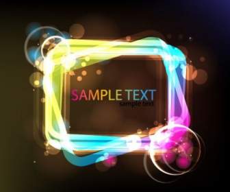 Neon Glowing Light Frame Vector Graphic