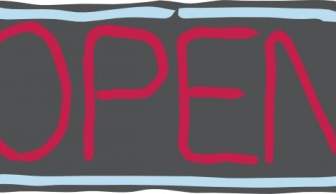 Neon Open Sign Clip Art