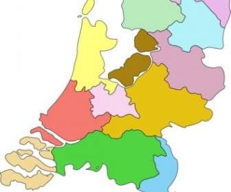 هولندا Nederland خريطة قصاصة فنية