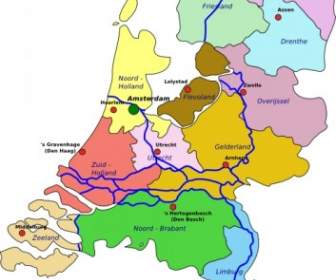 خريطة هولندا قصاصة فنية