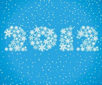New Year Made Of Snowflakes Vector Graphic