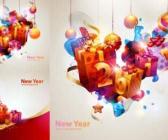 New Year Theme Vector Cool Glare