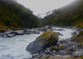 Neuseeland Whitcombe Fluss Himmel