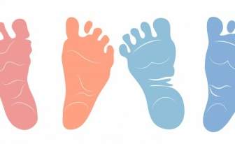 新生児の足跡