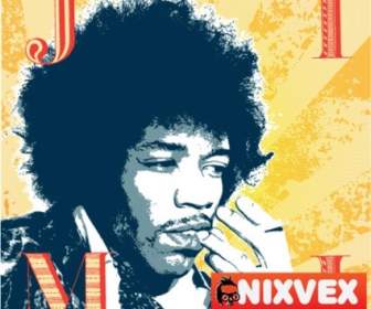 Nixvex Jimi Hendrix Gratis Vektor