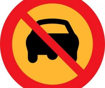 No Cars Sign Clip Art