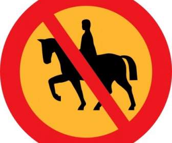 Kein Pferd-Reiten-Zeichen ClipArt