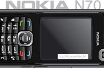 Nokia N70 Negro Celular Vector