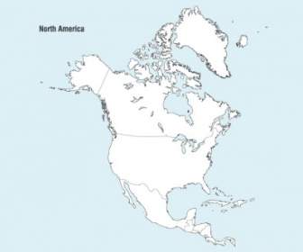 Vetor Mapa De América Do Norte
