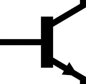 NPN Transistor Symbole Alternatif Clipart