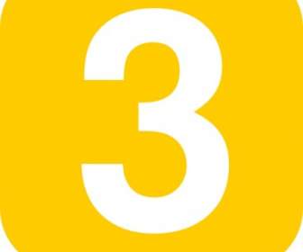 Number In Yellow Rounded Square Clip Art