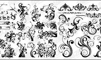 Number Of Black And White Pattern Vector Material For Fashion