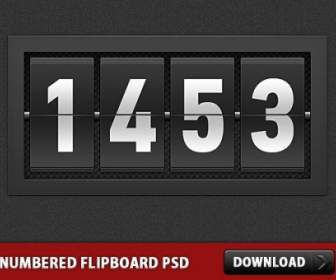 Numbered Flipboard Psd