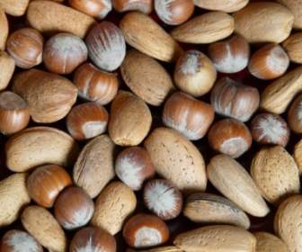 nuts almonds hazelnuts