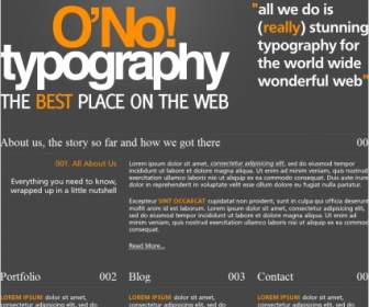 O No Typography Template
