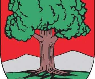 樫の木バウブジヒの紋章付き外クリップ アート