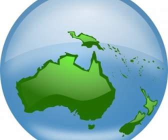 Oceania Globe Clip Art