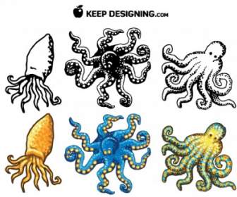 Octopus Design Vectors Free