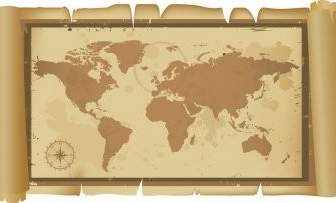 古いものと古典的な世界地図