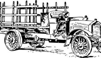 شاحنة ثقيلة القديمة قصاصة فنية