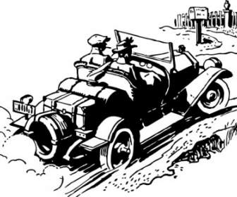 Old Style Automobile Clip Art