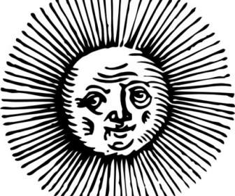 古い太陽のクリップアート