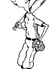 Old Time Ball Player Clip Art
