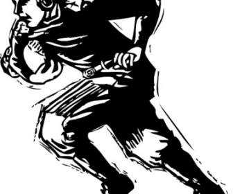 Old Time Football Player Clip Art