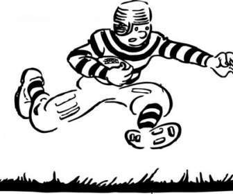 Old Time Football Joueur Clipart