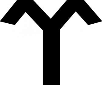 Old Turkic Letter R Clip Art