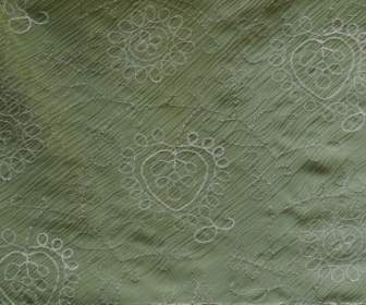 Olive Green Fabric With Design