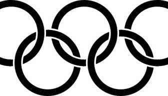 Olimpiade Rings Hitam Clip Art