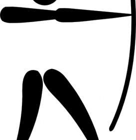 Olympischer Sport Bogenschießen Piktogramm ClipArt