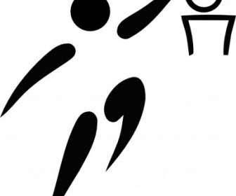 Olympischer Sport Basketball Piktogramme ClipArts