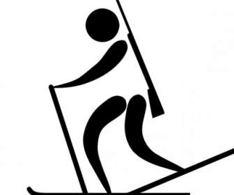 Olympischer Sport Biathlon Piktogramme ClipArts