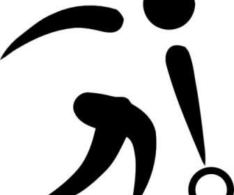 Olympic Sports Bowling Pictogram Clip Art