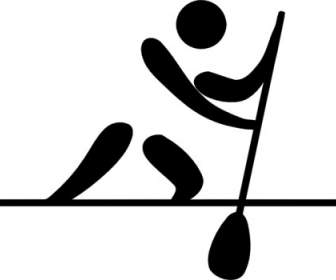 Olympischer Sport Kanu Flachwasser-Piktogramm-ClipArt-Grafik