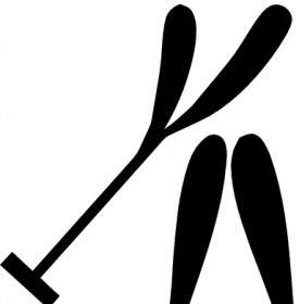 Olympischer Sport-Krocket-Piktogramm-ClipArt-Grafik