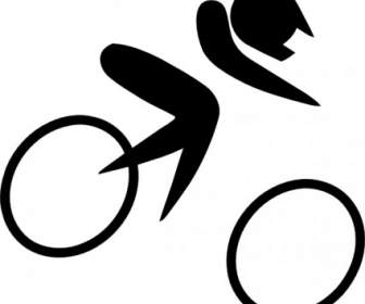 Olympic Sports Cycling Bmx Pictogram Clip Art