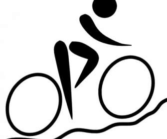 Olympic Sports Cycling Mountain Biking Pictogram Clip Art