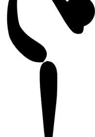 Olympic Sports Figure Skating Pictogram Clip Art