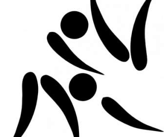 奧林匹克體育柔道象形圖剪貼畫